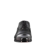 French toe shoes in black leather